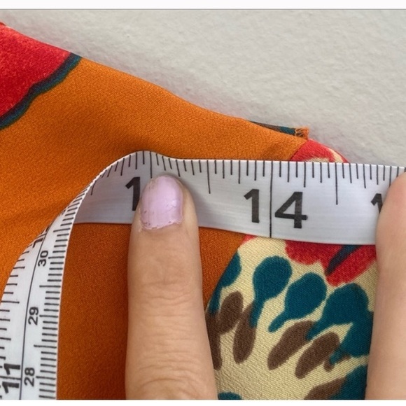 Tucker for Target orange bright floral mini dress with ruffle detail XS - Picture 15 of 16